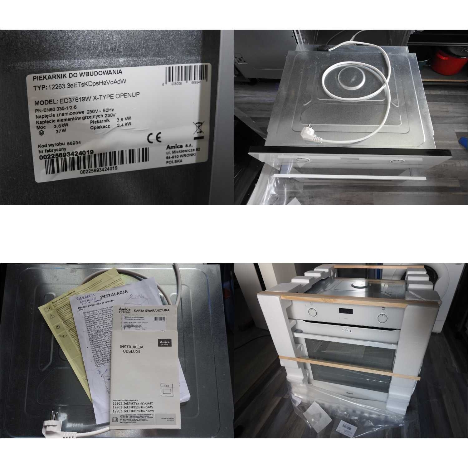 Piekarnik Amica ED37619W X-TYPE OPENUP