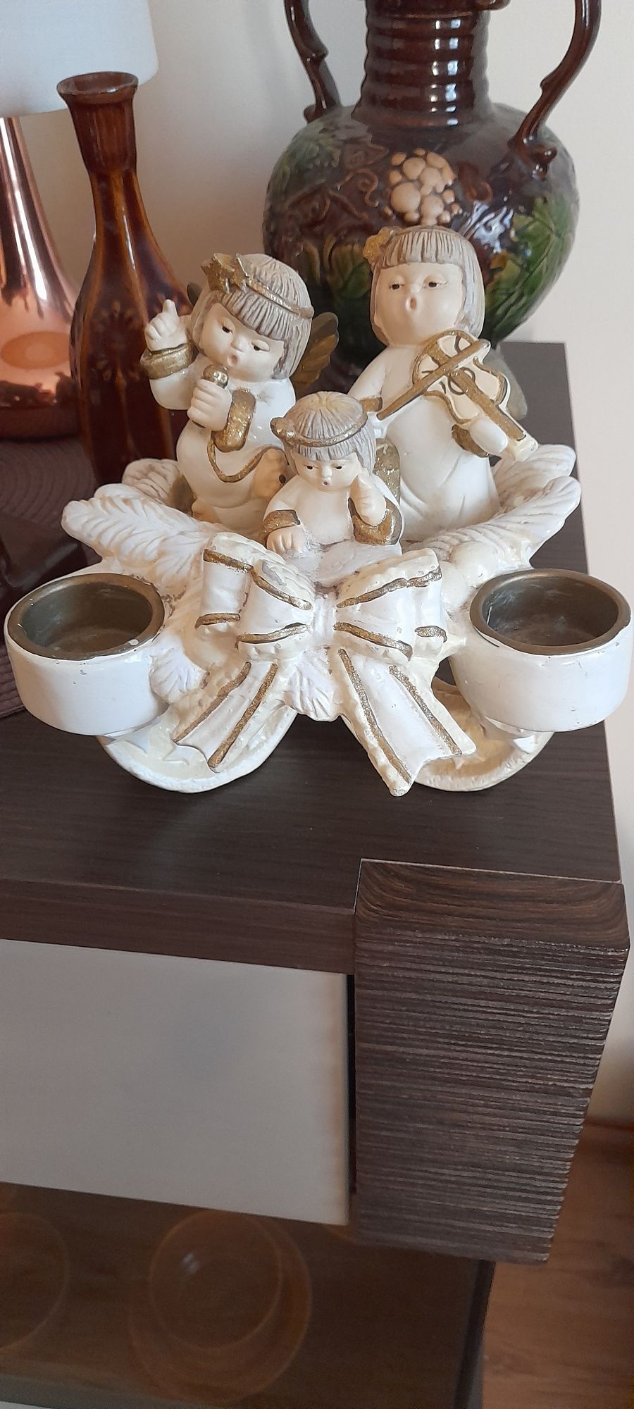 Świecznik gliniany