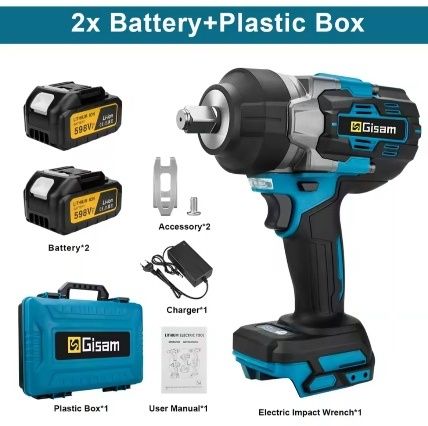 Klucz udarowy Bezszczotkowy Gisam / OneVan 2800Nm!Dwie baterie!Box!