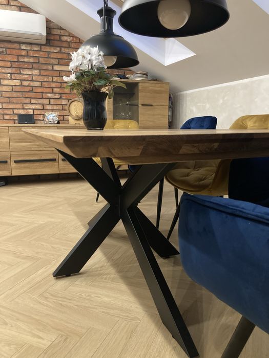 Stół Dębowy Dąb LOFT INDUSTRIAL 100x200 Łóżko dębowe