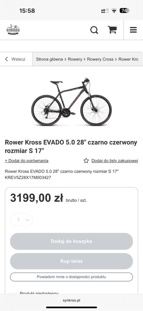 Kross Evado 5.0 rama S