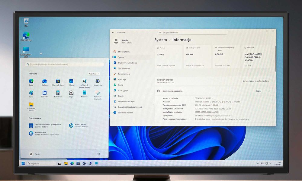 Mini komputer HP ProDesk 400 G3 DM 35W