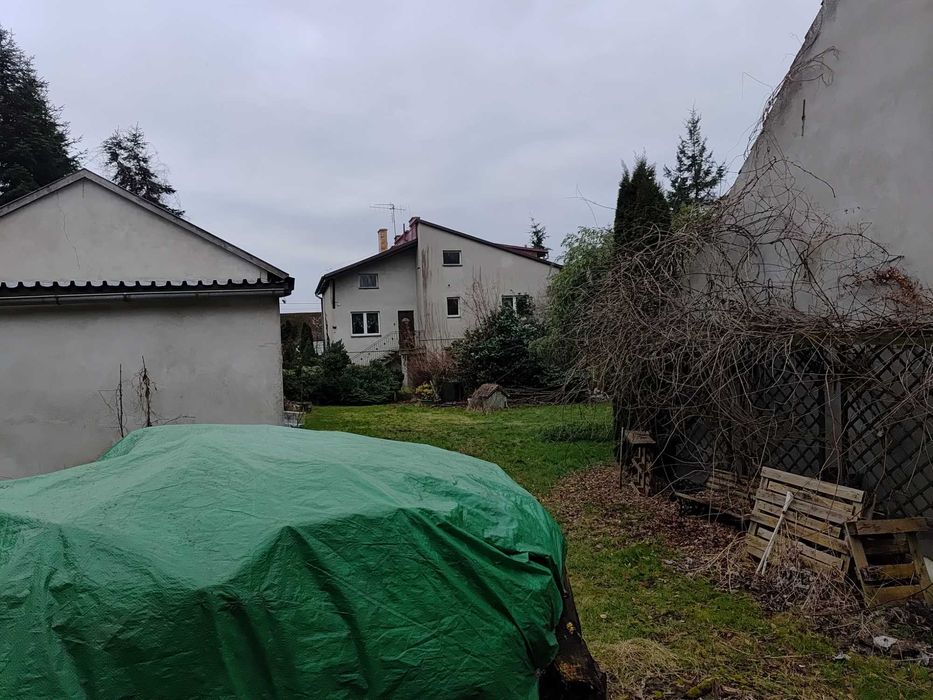 Duży dom i działka z budynkami gosp. Mierzym, obok Koszalina