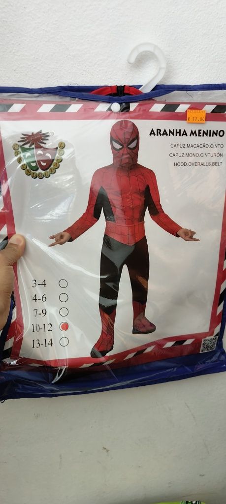 Vendo Fato Homem Aranha Menino 10-12 como novo