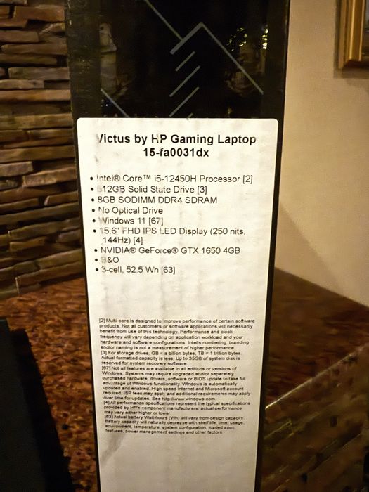 Victus HP GAMING Laptop 15-fa0031dx