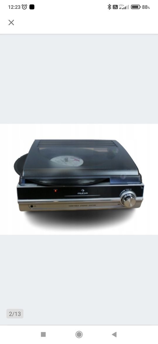 Gramofon radio aux