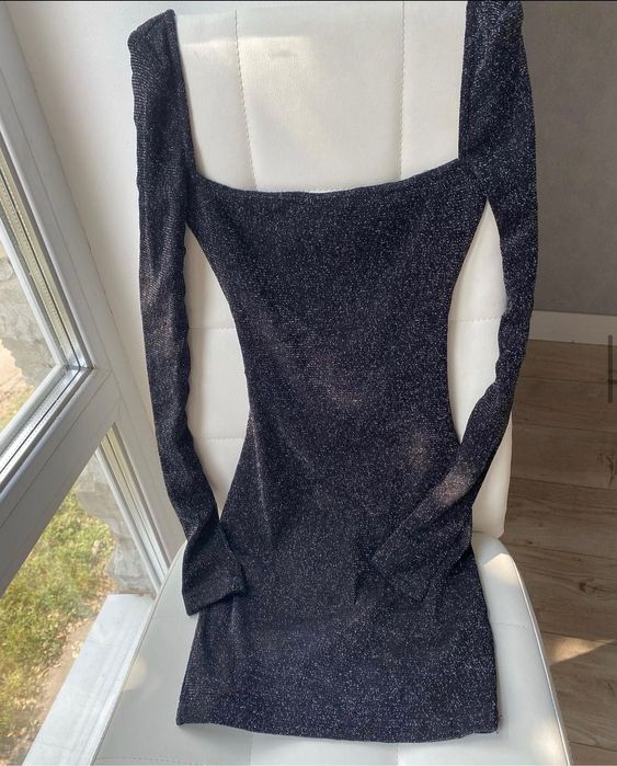 Люрексове міні з ланцюжками на спині