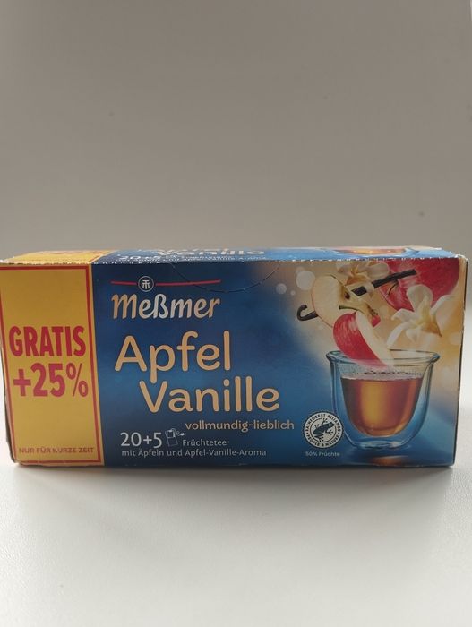 Herbata o smaku jabłkowo waniliowym 25 torebek