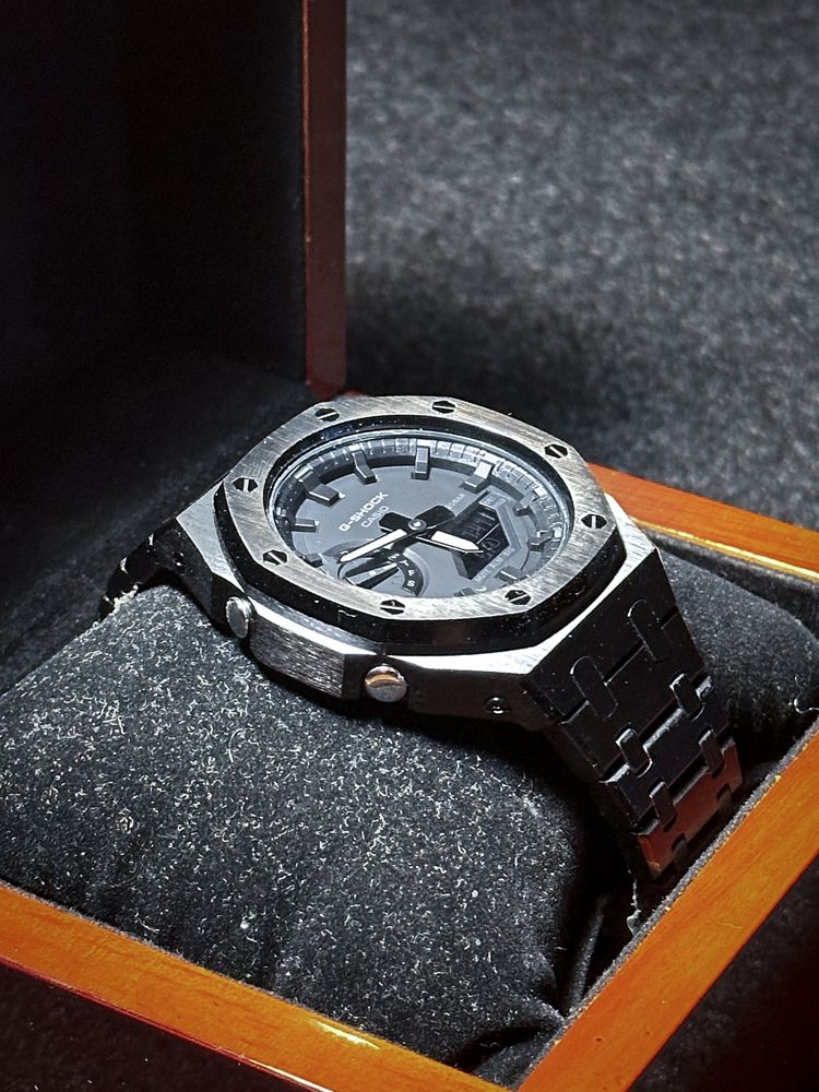 Casio G-Shock Mod Royal Oak Black Stainless Steel
