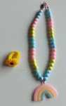 Conjunto colar e elástico criança