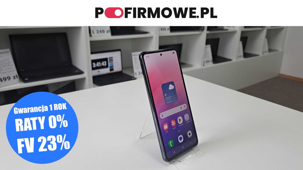 Fajny Samsung Galaxy A53 6,5" 128GB Amoled Klasa A+ Bez Blokad Czarny