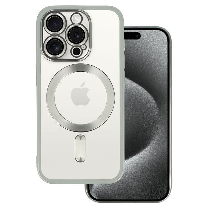 Metallic Magsafe Case Do Iphone 12 Srebrny
