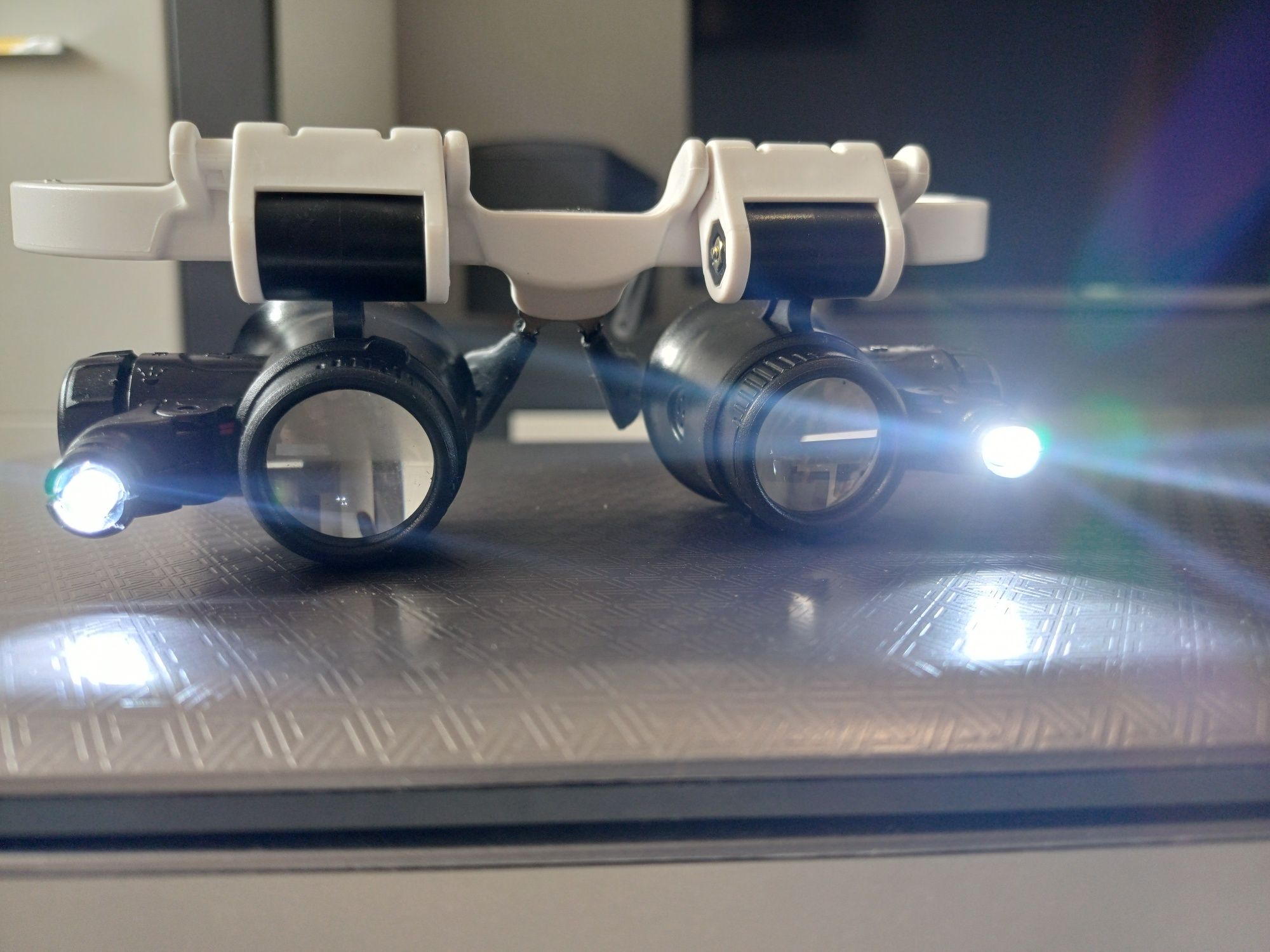 Okulary powiększające lupa led majsterkowanie
