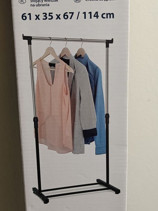 Stojak wieszak na ubrania podłogowy stojący