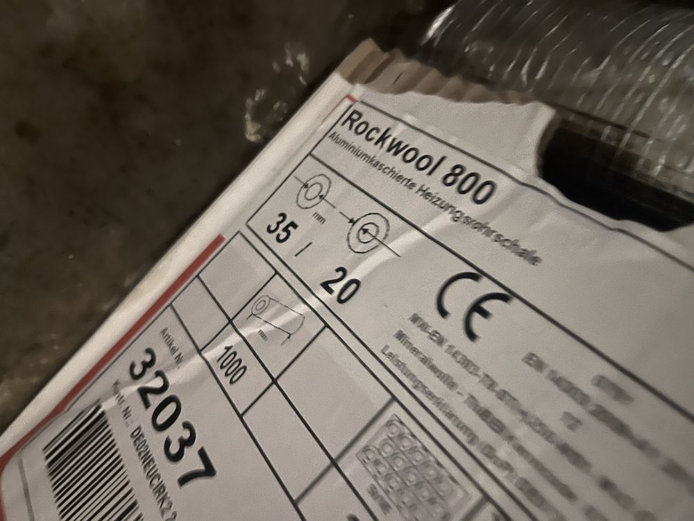 Rockwool 800 Otulina Izolacja na Rury Armaflex 19mm 25mm Pianka