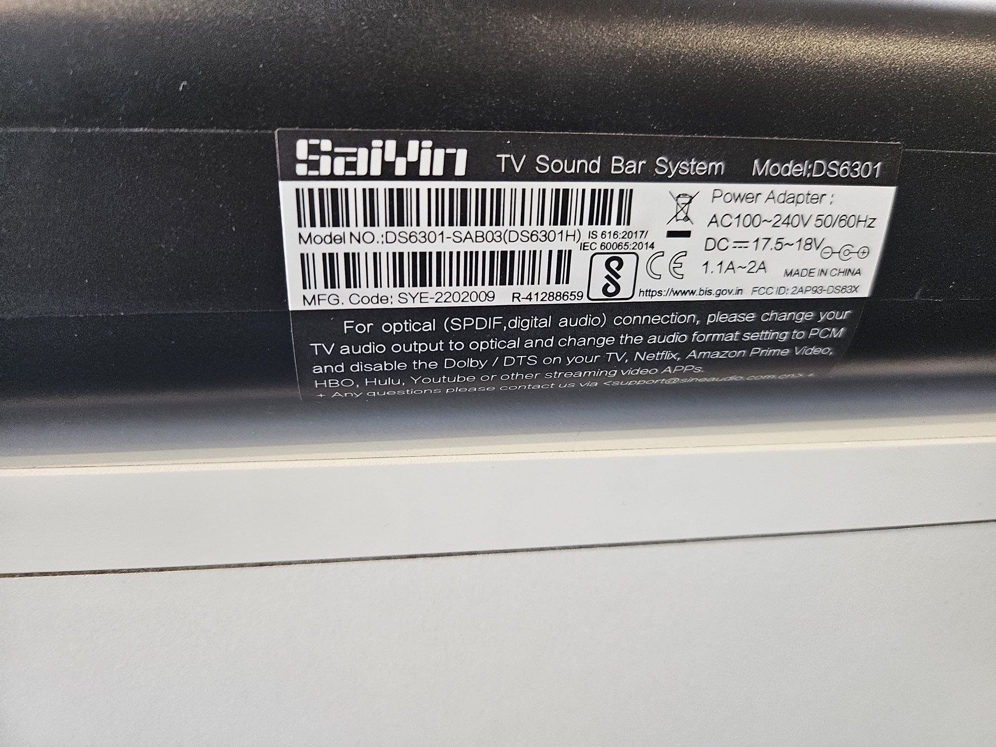 Saiyin Soundbary do telewizora
