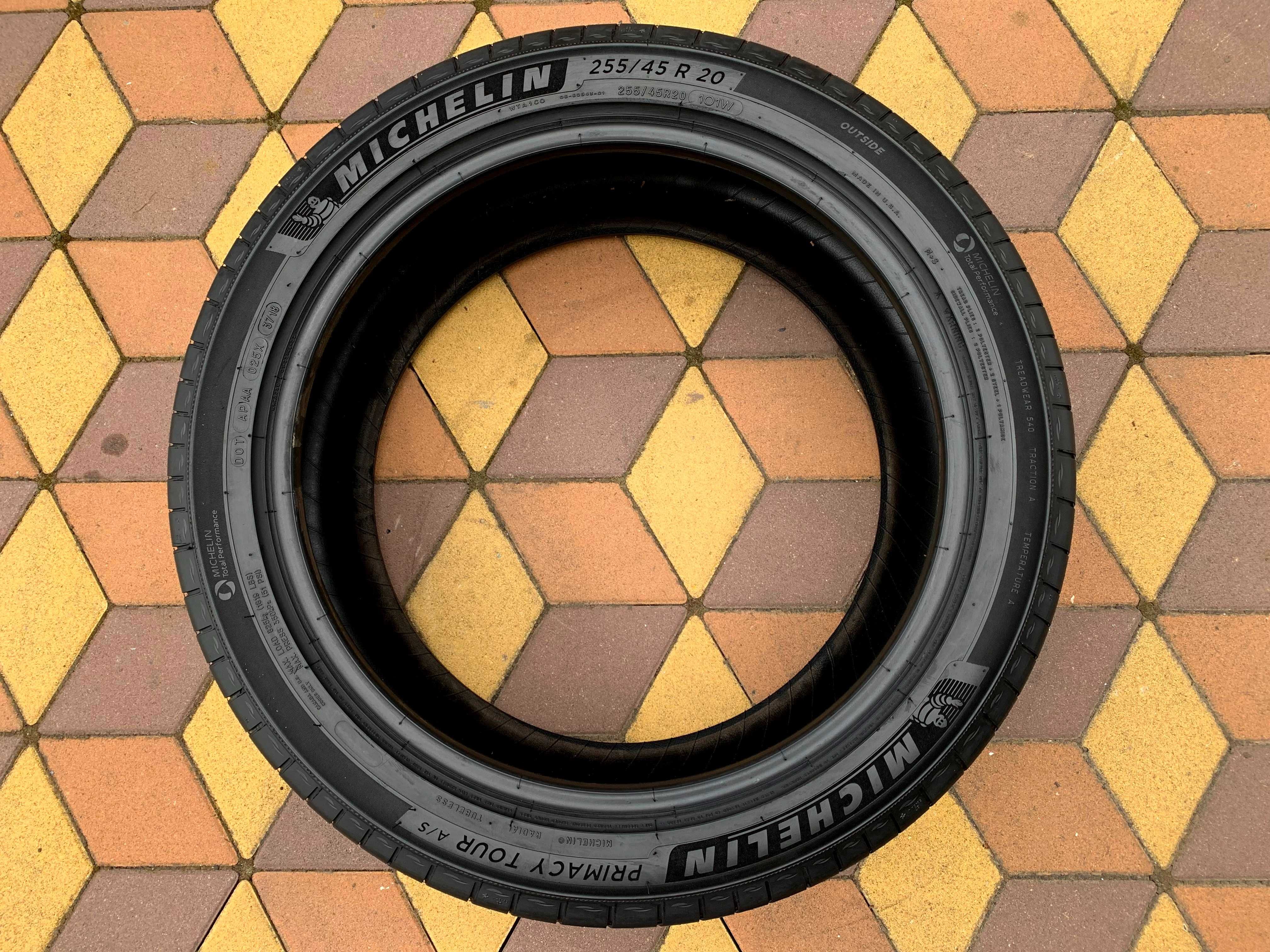 1 шт. 255/45 R20 Michelin Primacy Tour A/S. Шина літня розпаровка