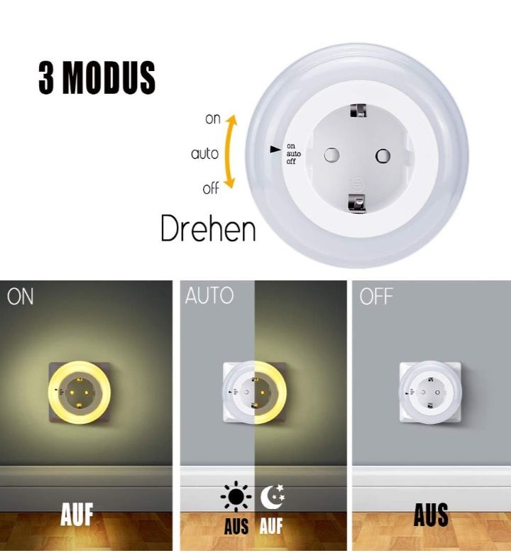 GNIAZDKO LED EMOTIONLITE z czujnikiem 3szt. Outlet 2210