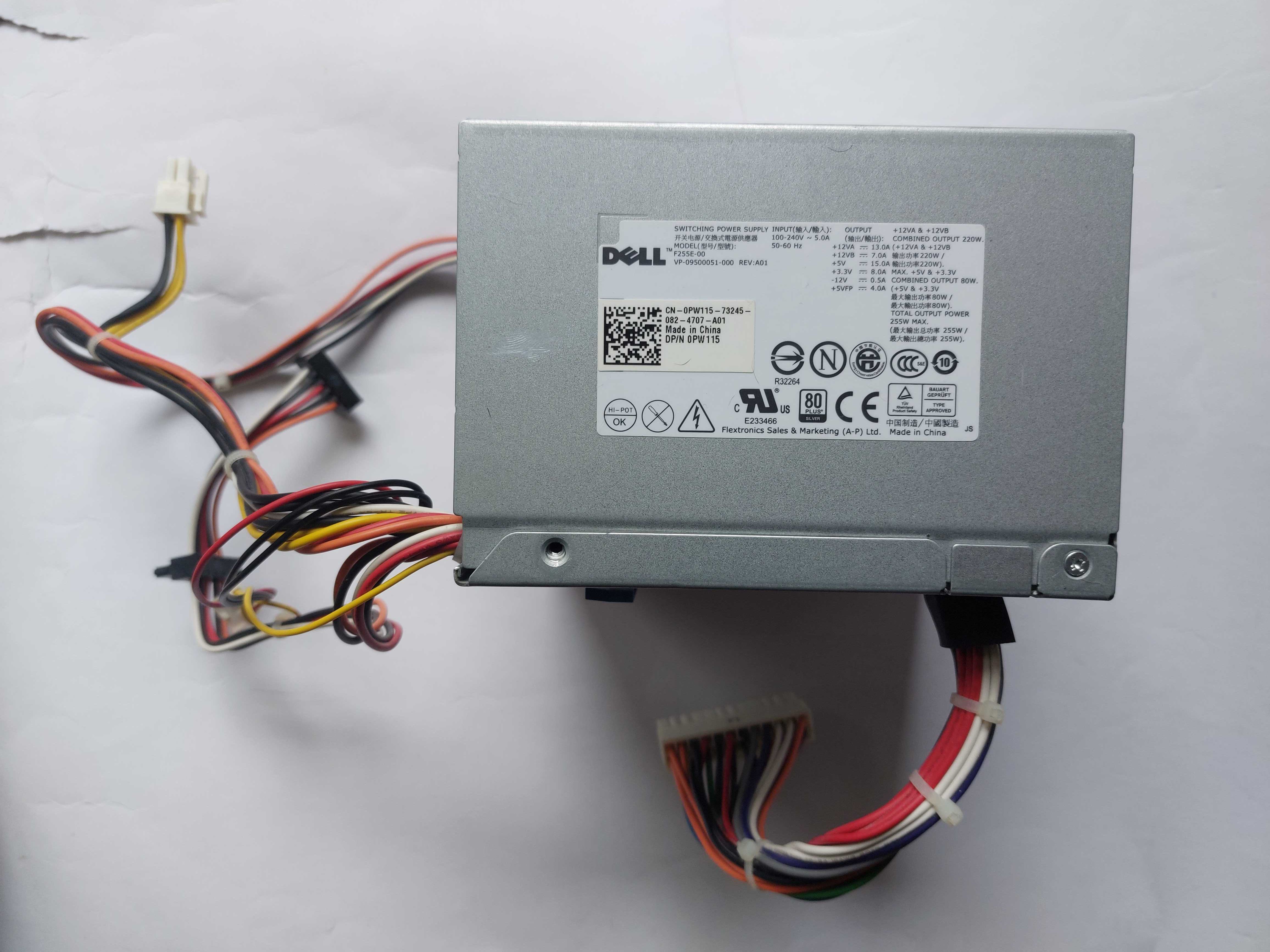 Bardzo dobry Zasilacz Dell F255E-00 255W ATX OPTIPLEX 760/780/960