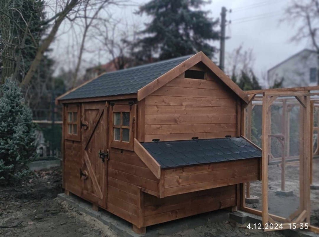 Kurnik xxxxl dla 40 kur, domek, zabudowa drewniana ,wybieg