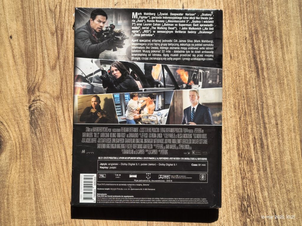 Eskorta -  film DVD thriller Mark Wahlberg, John Malkovich folia!