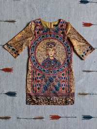 Tunika sukienka Złota w stylu Dolce Gabbana mosaic rozmiar M