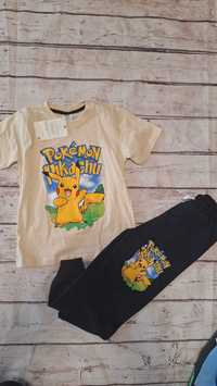 Komplet chłopięcy Pokemon t-shirt + spodnie 134/140