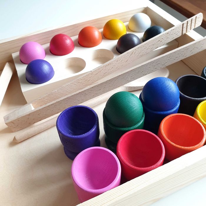 sorter - układanka lewopółkulowa - zestaw Montessori 10szt