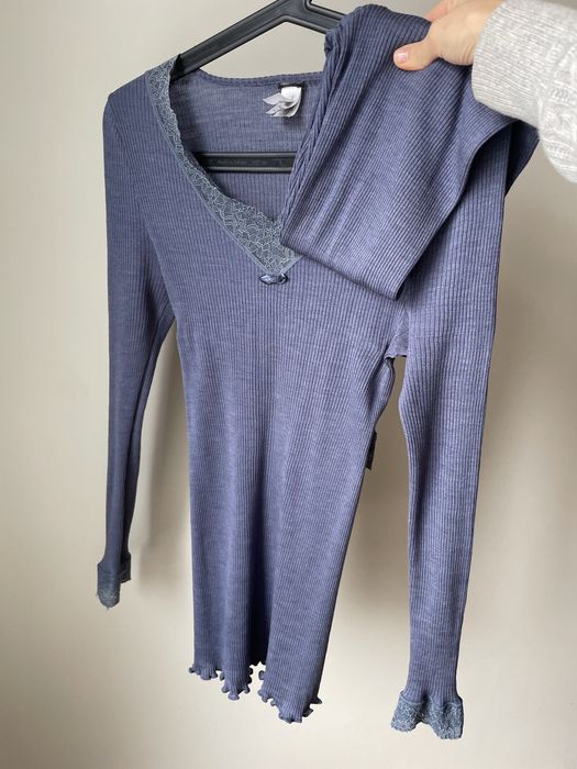 Piżama komplet wełna jedwab calida M