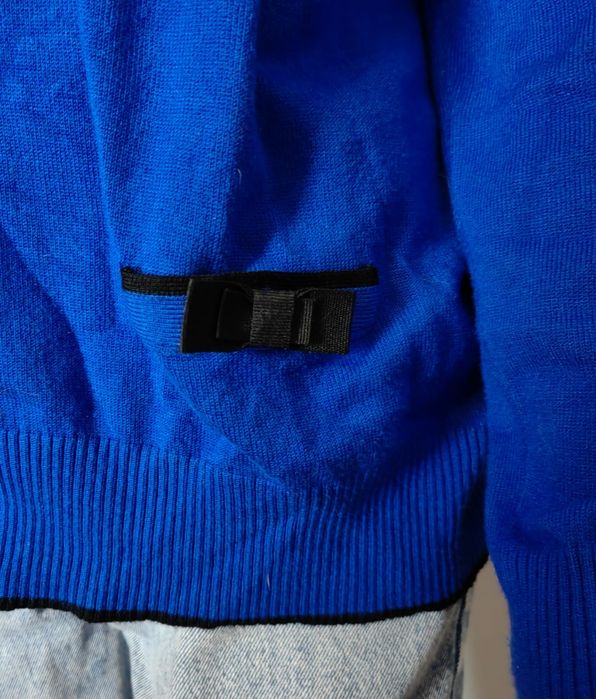 Kardigan sweter zapinany na guziki niebieski chabrowy XL 42 z wiskozy