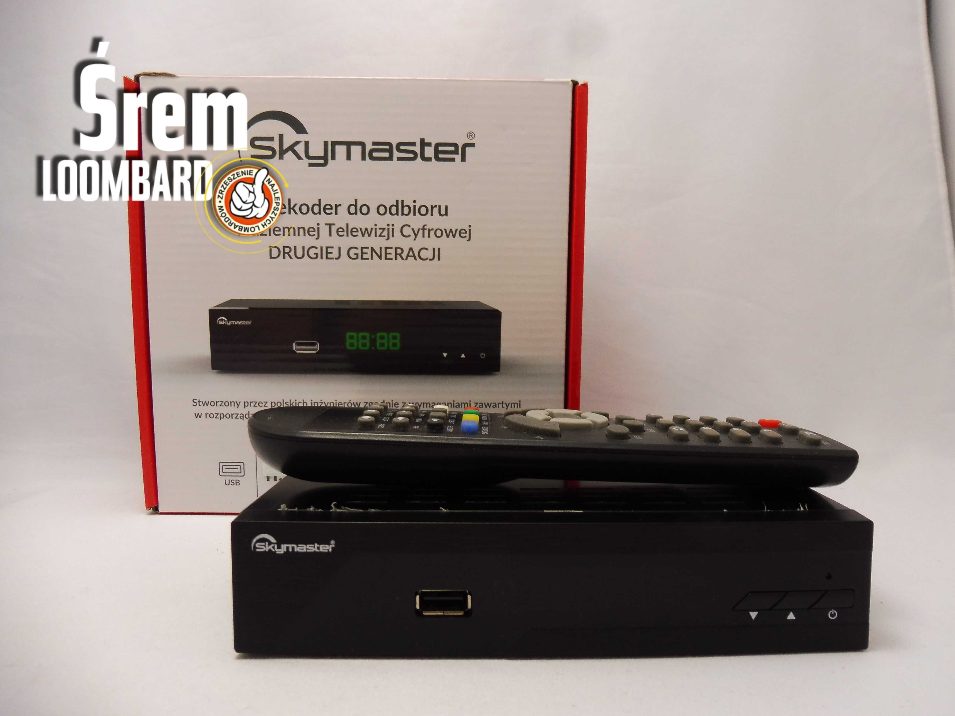 Dekoder Skymaster DVBT2 STB M265, Komplet, Stan db!