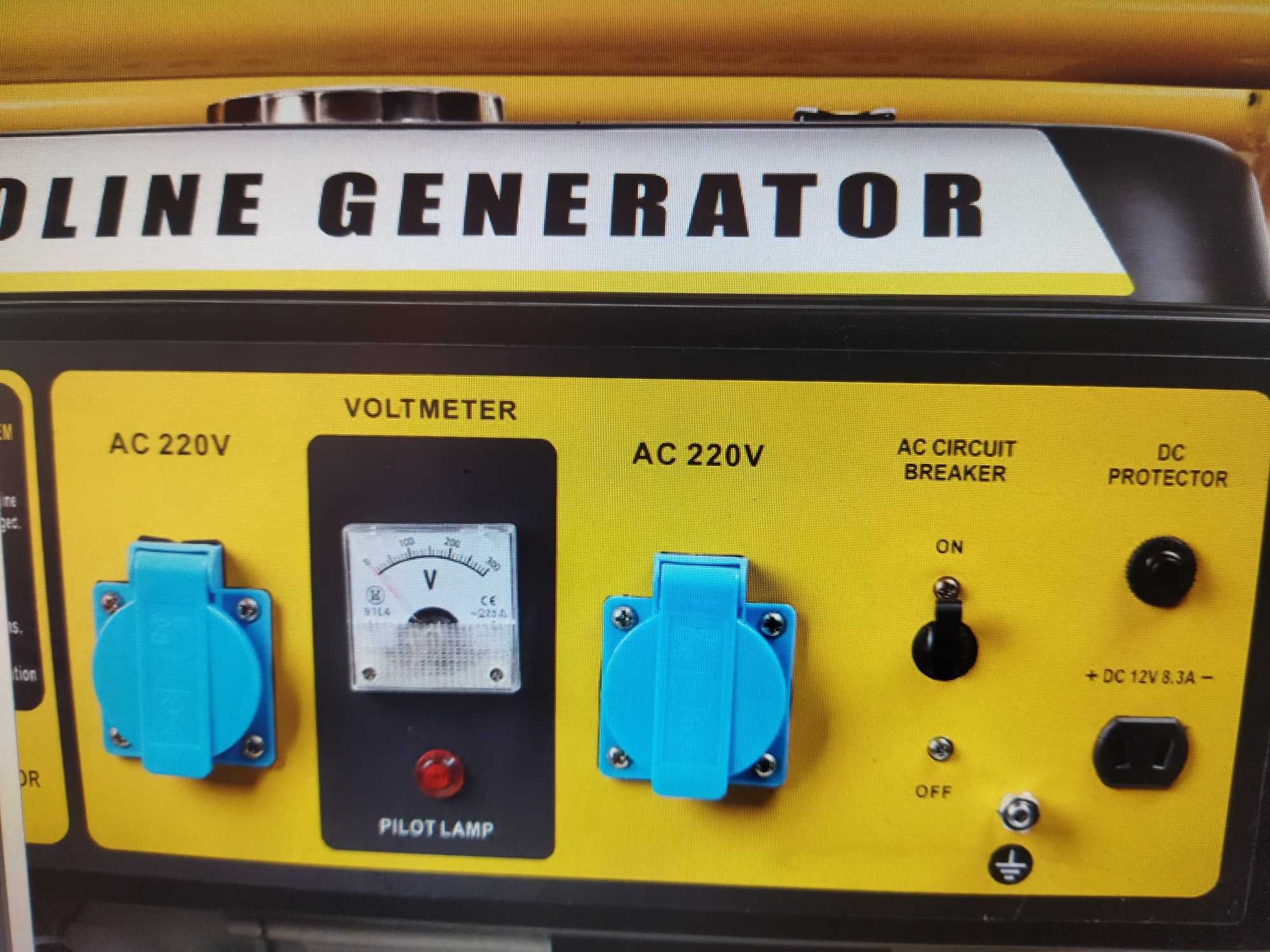 Генератор бензиновий 3,1/2,8 кВт ручний пуск/мідна обмотка генератора