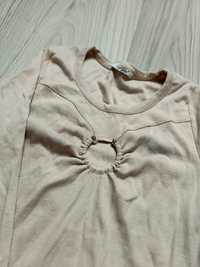 Bawełniana Bluzka z dekoltem kółeczko