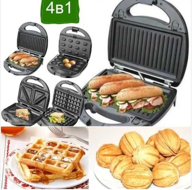 Мультипекар 4 в 1 Opera OP-908 Гриль Сендвічниця Вафельниця 2200W