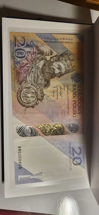 20 zł banknot Bolesław Chrobry numer 3 cyfrowy