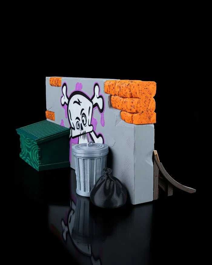 Parede Graffiti - mini Parque skate de dedos | impressão 3D Rampa