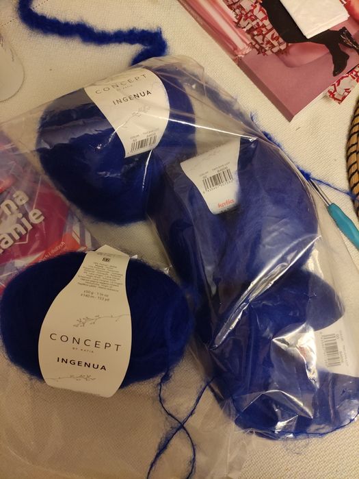 Włóczka Concept Ingenua kolor 50 kobalt niebieska