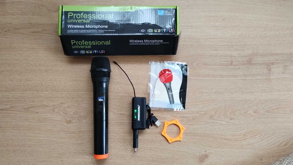 Mikrofon bezprzewodowy  UHF, stała częstotliwość, 2 kanały