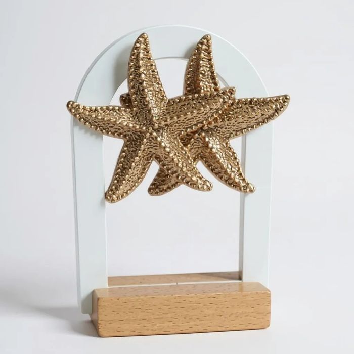 Duże kolczyki złote rozgwiazdy hit lata