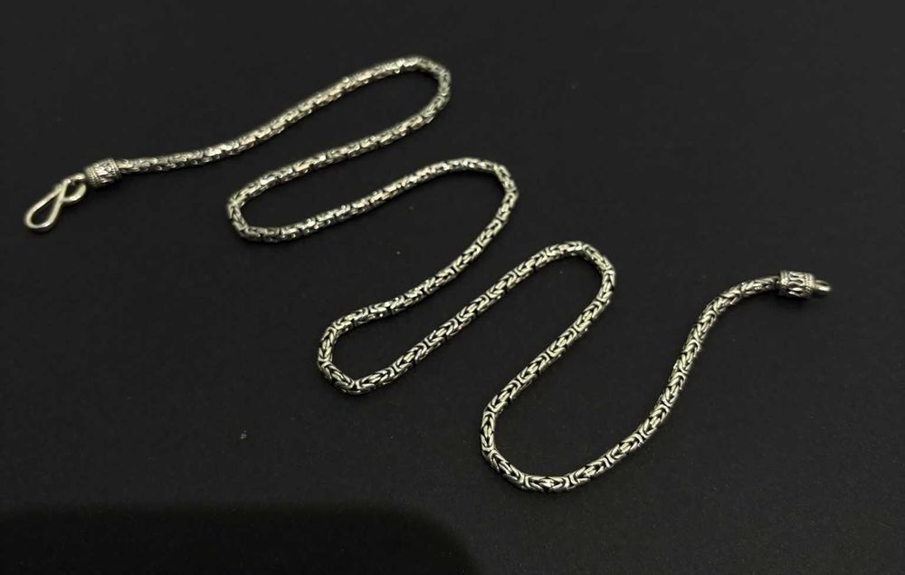 SREBRO - Łańcuszek splot królewski 925/32,23g Dł: 60cm