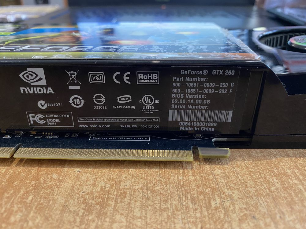 Відеокарта Nvidia Ge Force GTX 260 GTX 275 з Німеччини