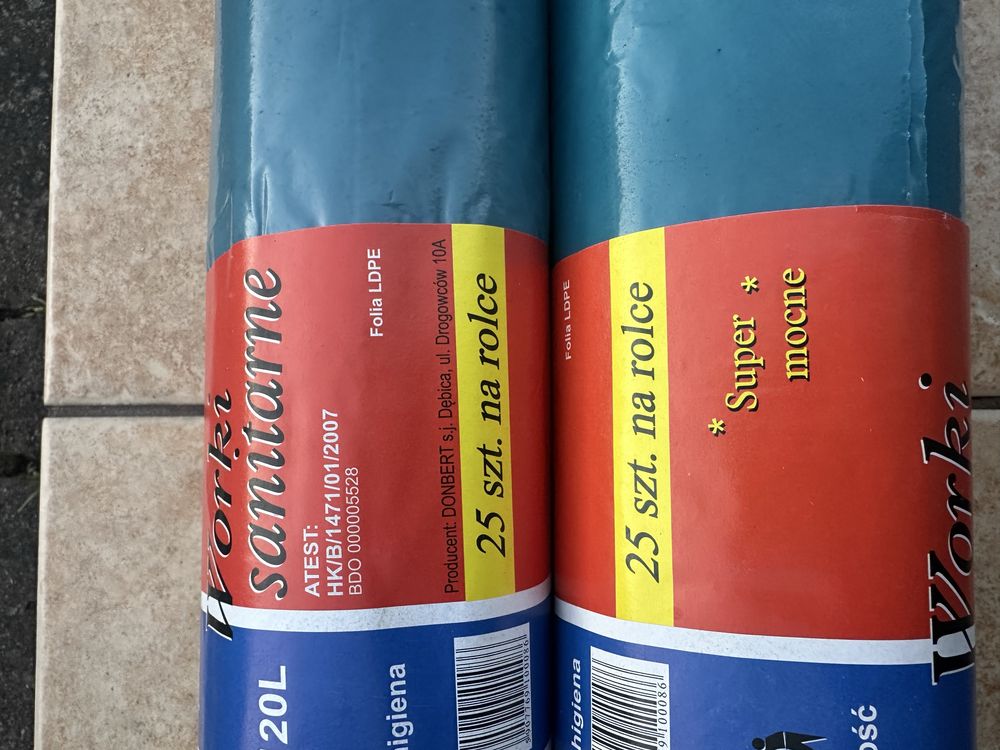 Mocne worki na śmieci niebieskie 120l polskie z atestem