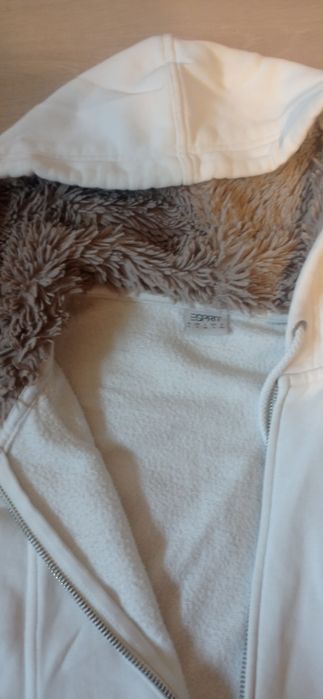 Bluza zapinana ocieplana z kapturem r.S