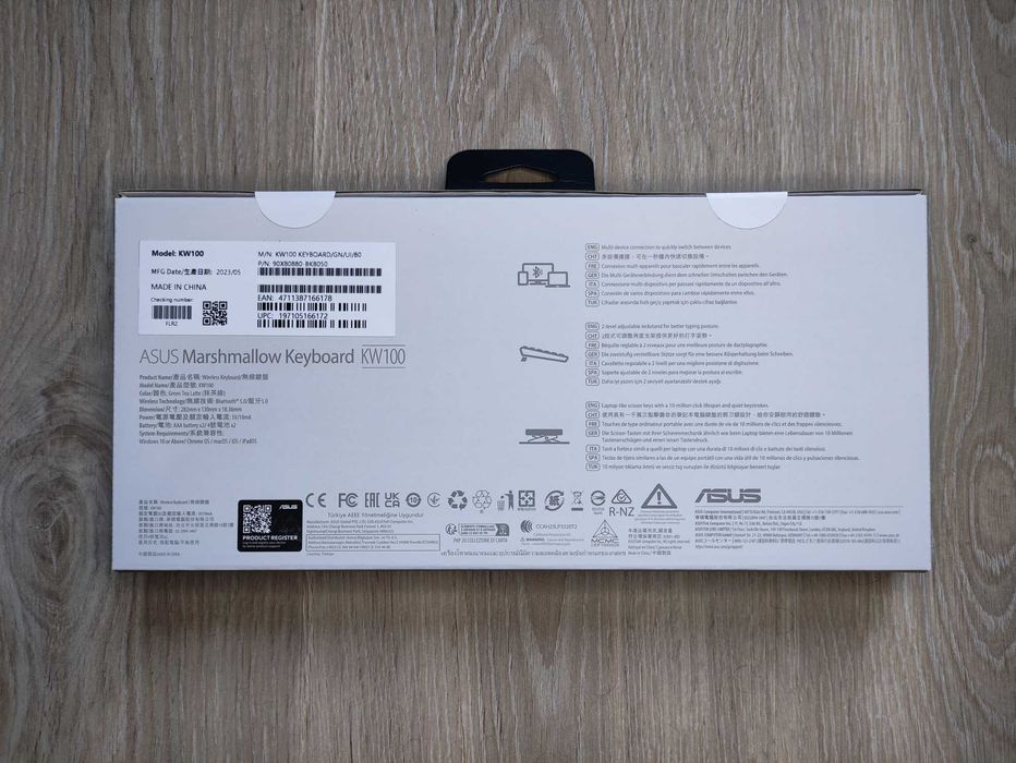 NOWY ZESTAW Wireless Asus Marshmallow | Klawiatura KW100 | Mysz MD100