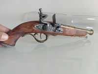 Pistola antiga madeira e ferro