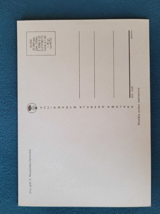 Muszyńska pocztówka dziewczynka z warkoczem PRL