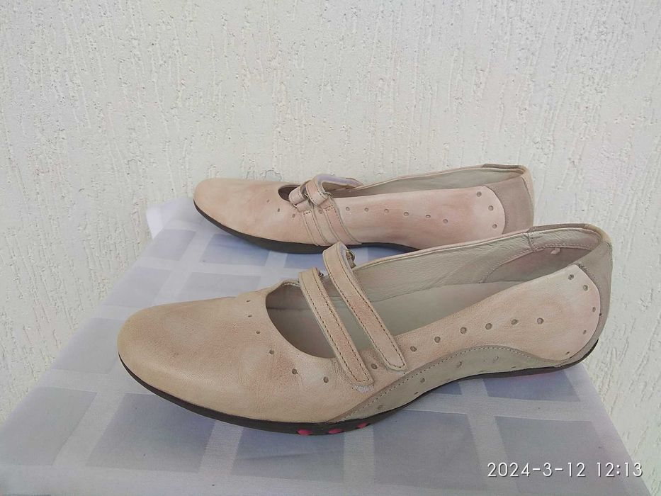 Кожанние туфли,балетки Clarks р.41-41.5