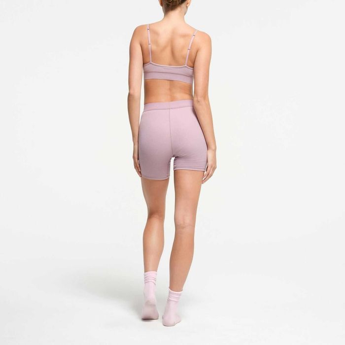 Топ Skims Cotton Rib Scoop Bralette Dusk