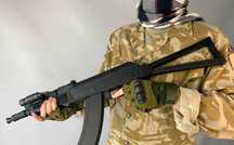 Дитячий автомат Калашнікова АКС-74У/АК-105 + ліхтарик + лазер CYMA