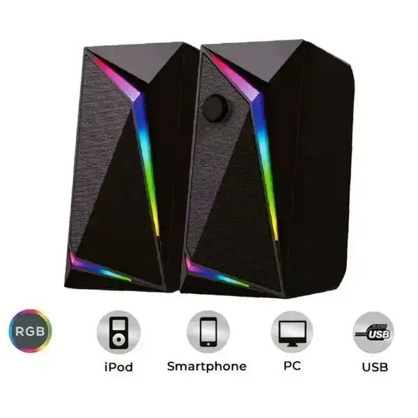 Компьютерные колонки MUSIC M-110C для ПК 10Вт с RGB подсветкой